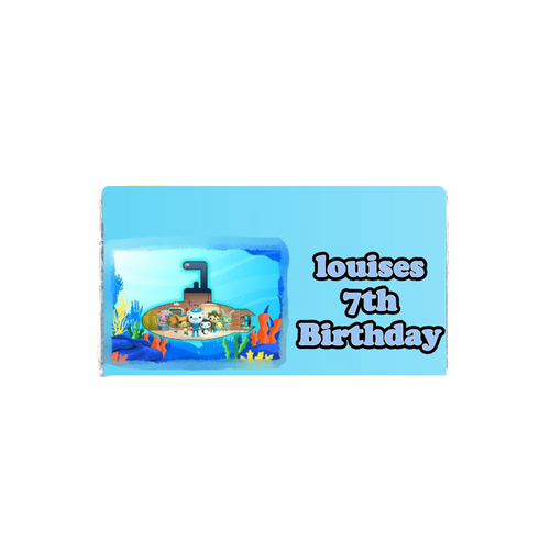 Personalised Octonauts Chocolate Bars (7 Pack)