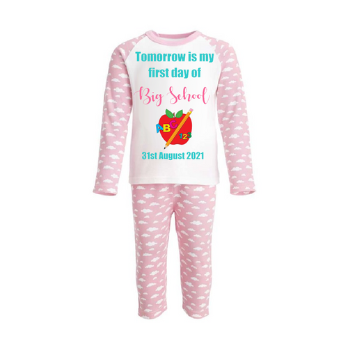 Personalised Big School Girls Pyjamas