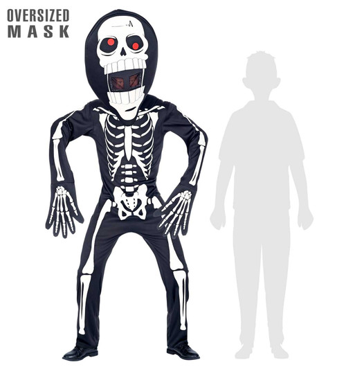 Kids Oversized Head Skeleton Costume