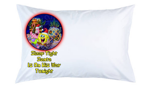 SpongeBob Christmas Pillow Case