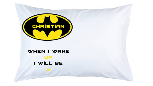 Personalised Batman Pillow Case