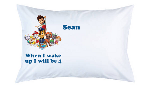 Personalised Paw Patrol Pillow Case