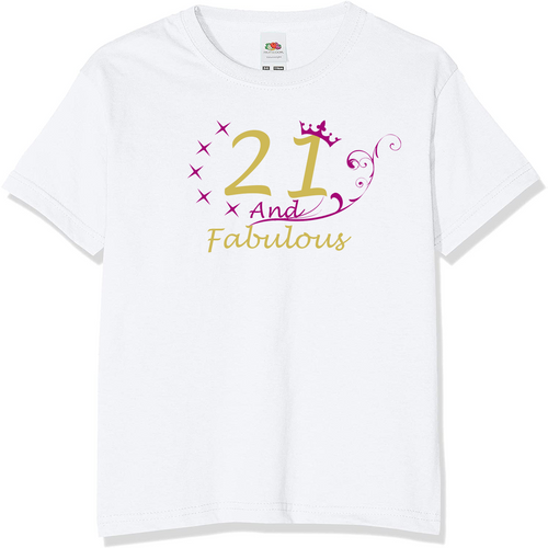 21 and Fabulous Birthday T-Shirt | Novelty Birthday T-Shirts