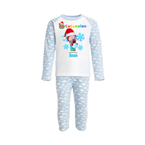Personalised Cocomelon Christmas Boys Pyjamas