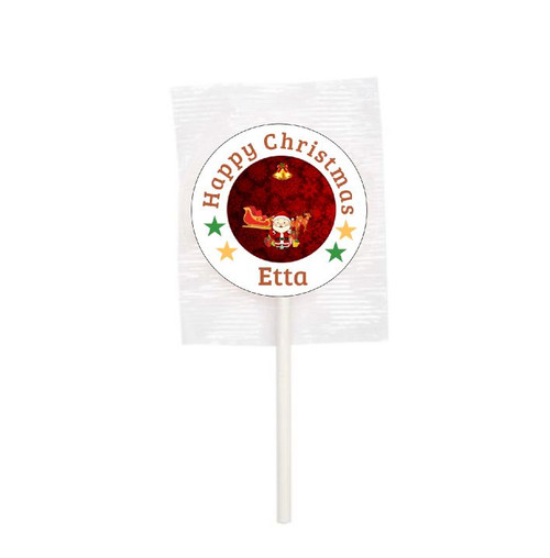 Personalised Christmas Santa Sleigh Lollipops (15 Pack)