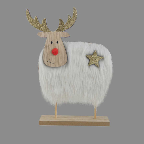 Furry Reindeer Decoration