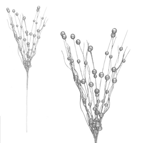 Silver Ball Spray Decoration