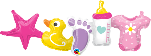 Baby Girl Balloon Garland