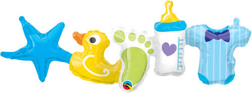 Baby Boy Balloon Garland