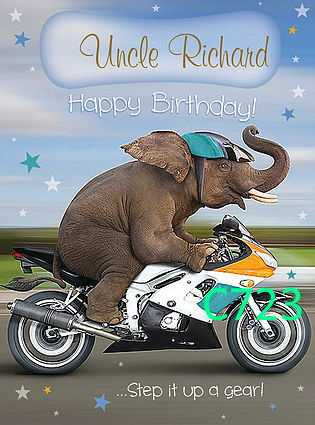 Personalised Elephant Birthday Card
