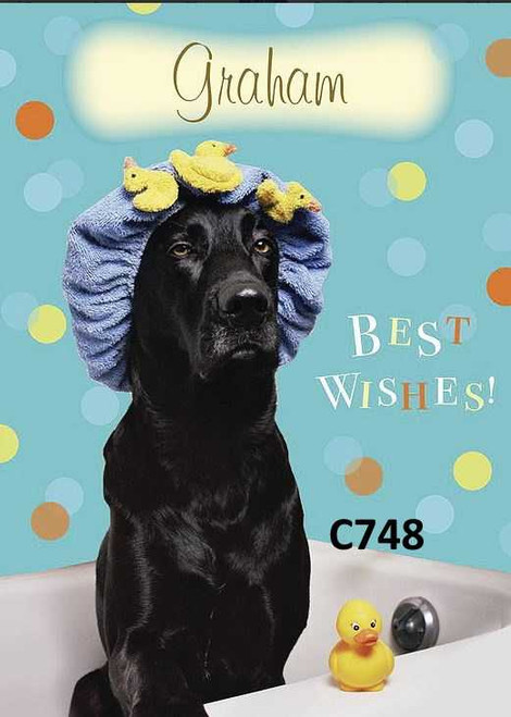 Personalised Cute Labrador Card