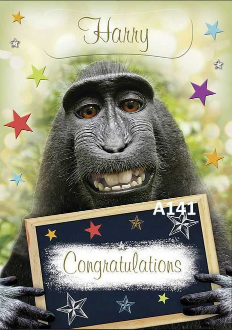 Personalised Monkey Card