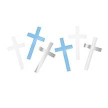 Fancy Blue Cross Confetti
