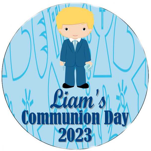 Personalised Blonde Communion Boy Piñata