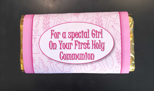 Pink Communion Girl Chocolate Bar