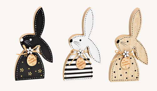 Natural Wooden Bunny Decoration
