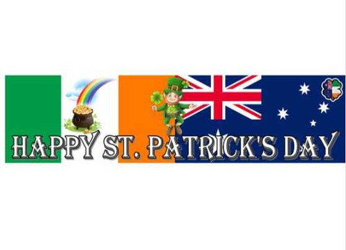 Personalised Australian St. Patrick's Day Banner