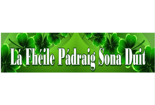 Personalised Irish Patrick's Day Banner