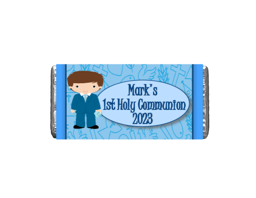 Personalised Boy Communion Chocolate Bars (7 PACK)