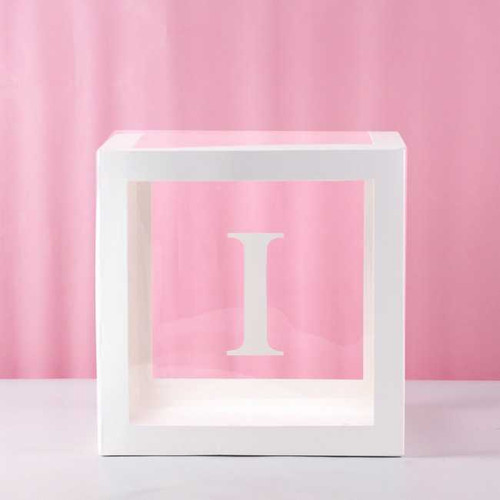 Letter I Transparent Balloon Box 30x30x30cm