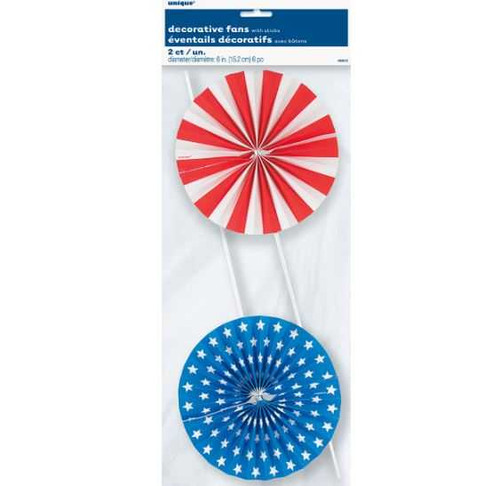 American Pinwheel Decorative Fans | 4th of July Decorations