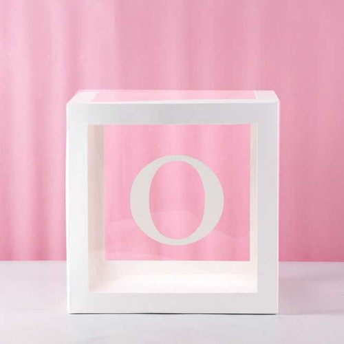 Letter O Transparent Balloon Box 30x30x30cm
