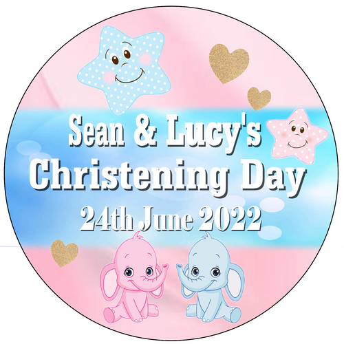 Personalised Twins Christening Party Piñata