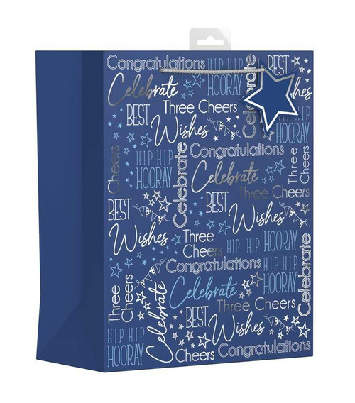 Large Blue Birthday Gift Bag