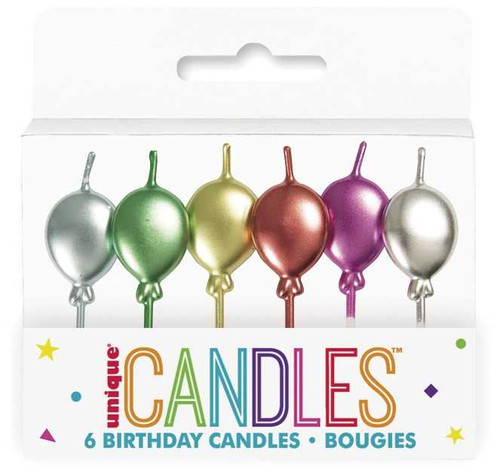 Balloon Birthday Candles - Pack of 6 | Birthday Candles