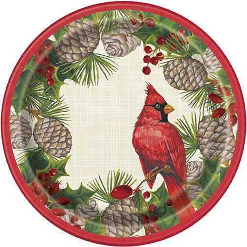 Red Cardinal Christmas Plates