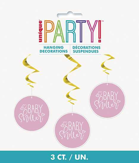 Pink Baby Shower Swirls