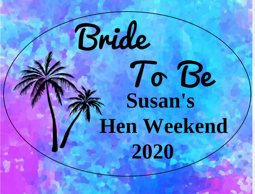 Personalised Blue Bride To Be Labels (8 Pack)