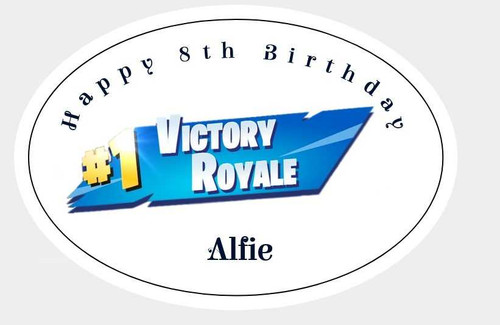 Personalised Fortnite Oval Labels (8 Pack)