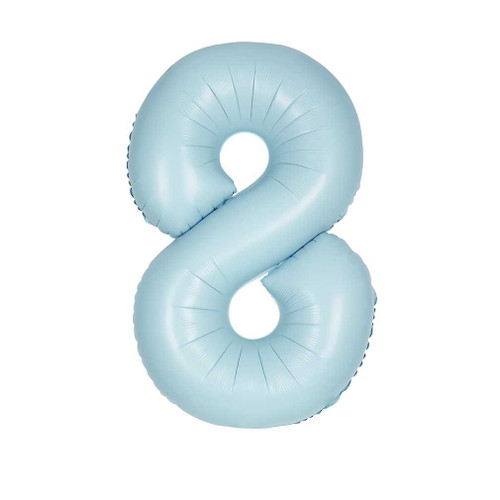 Number 8 Baby Blue Balloon