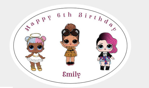 Personalised LOL Oval labels - 8 Pack