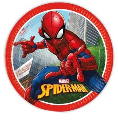 Spiderman Crime Fighter Paper Plates (8 Pack) | Spiderman Party Supplies | Party Supplies