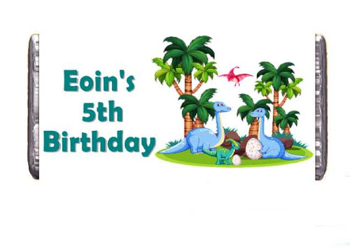 Personalised Dinosaur Chocolate Bars (7 Pack)