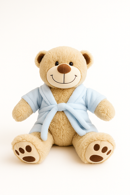 Personalised Embroidery Blue Dressing Gown Teddy
