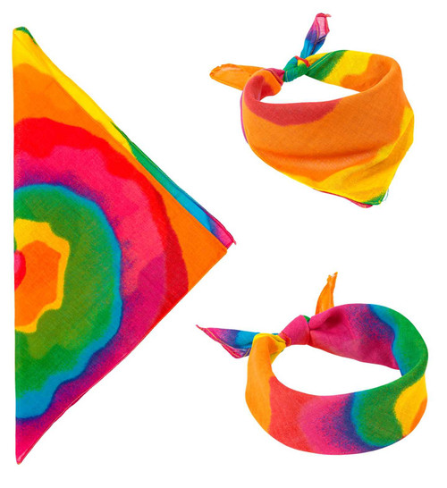 Hippie Tie-Dye Bandana | Fancy Dress Costume Accessories