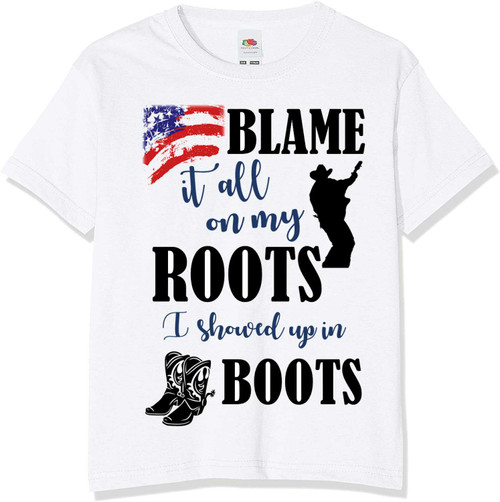 Personalised Blame It On My Roots T-Shirt