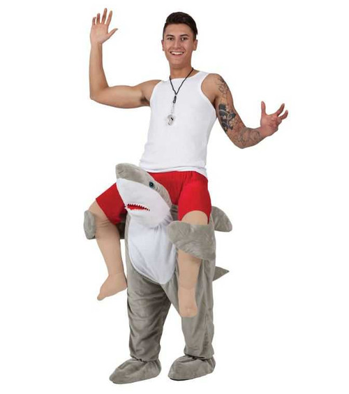 Mens Carry Me Shark Costume