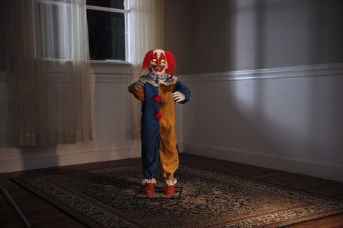 Animated Top Clown Halloween Prop