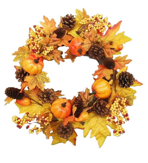 Pumpkin & Pine Wreath