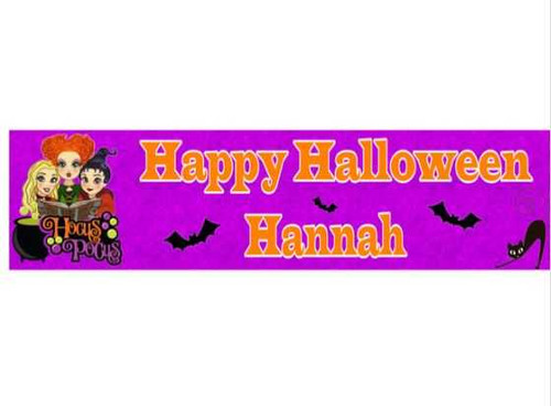 Personalised Hocus Pocus Halloween Banner