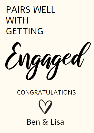 Personalised Pairs Well Engaged Bottle Labels (4 Pack)