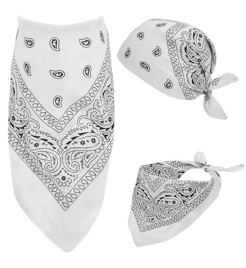 White Bandana - 55x55 cm - 100% cotton