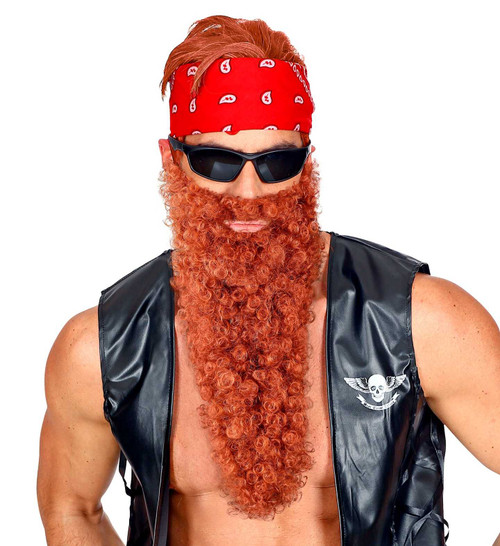 Red Maxi Beard With Moustache