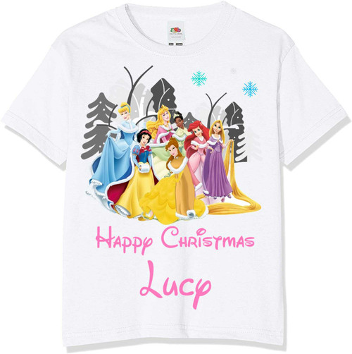 Personalised Princess Christmas T-Shirt