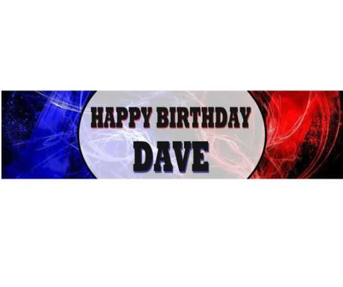 Personalised Blue & Red Banner
