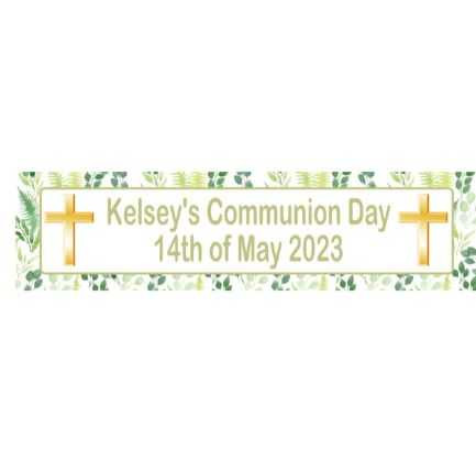 Personalised Gold Leaf Communion Banner